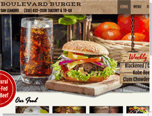 Tablet Screenshot of boulevardburger.com